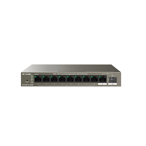 IP-COM G2210P-8-102W Облачный управляемый PoE коммутатор 9 GE+1 SFP с 8-портовым PoE