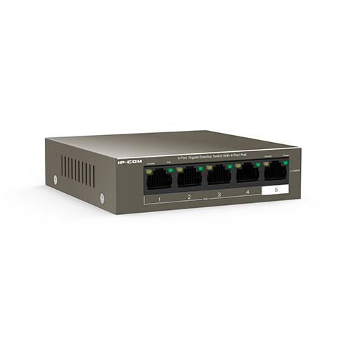 IP-COM G1105P-4-63W 5-портовый гигабитный PoE коммутатор с 4 портами PoE 10/100/1000 Мбит/с, 1 Uplink 10/100/1000 Мбит/с — изображение 3