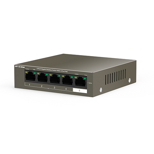 IP-COM G1105P-4-63W 5-портовый гигабитный PoE коммутатор с 4 портами PoE 10/100/1000 Мбит/с, 1 Uplink 10/100/1000 Мбит/с — изображение 4