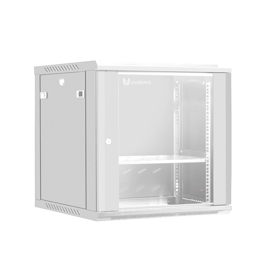 UB-WMC-12U-60/45-GD (G) Шкаф телекоммуникационный настенный 19″ 12U, (600*450*635 мм), Unibrave